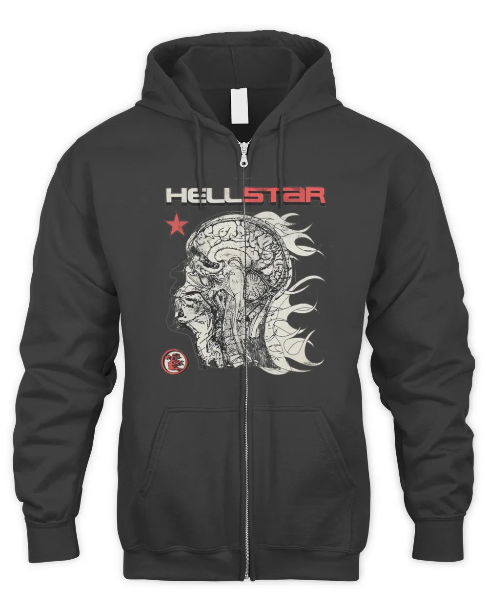 Hellstar Clothing Human Development Shirt Men's Zip Hoodie black s