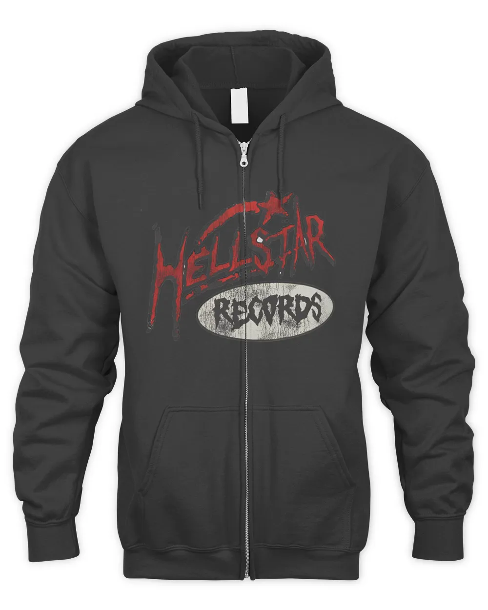 Hellstar Recdrds shirt Men's Zip Hoodie black s