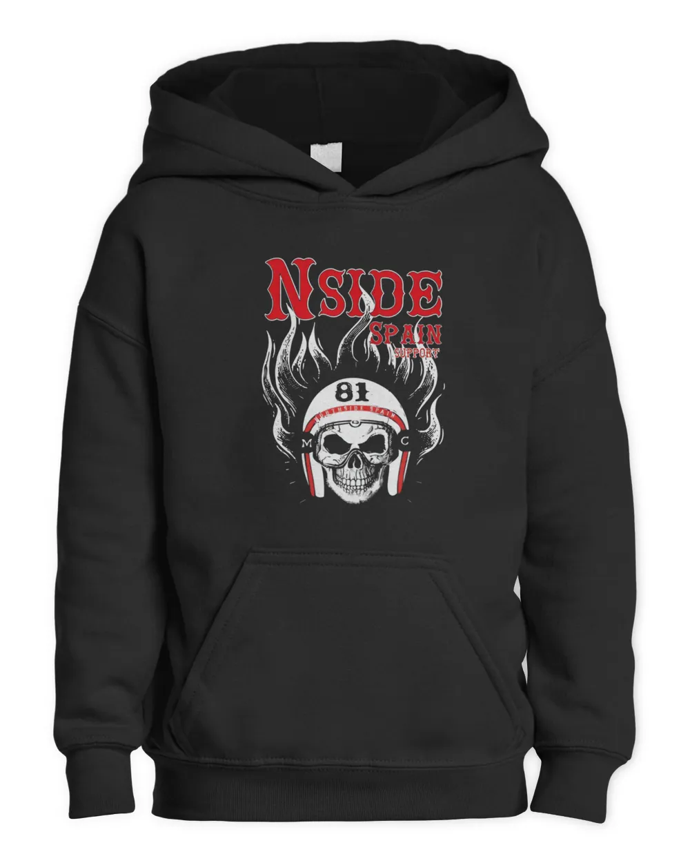 Hells Angels Nside Spain Support Kids Pullover Hoodie black xs