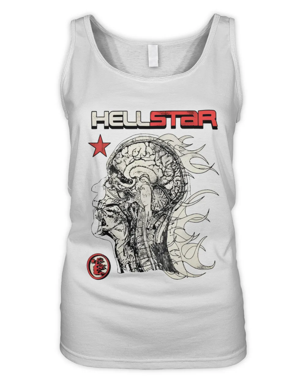 Hellstar Clothing Human Development Shirt Women's Tank Top white s