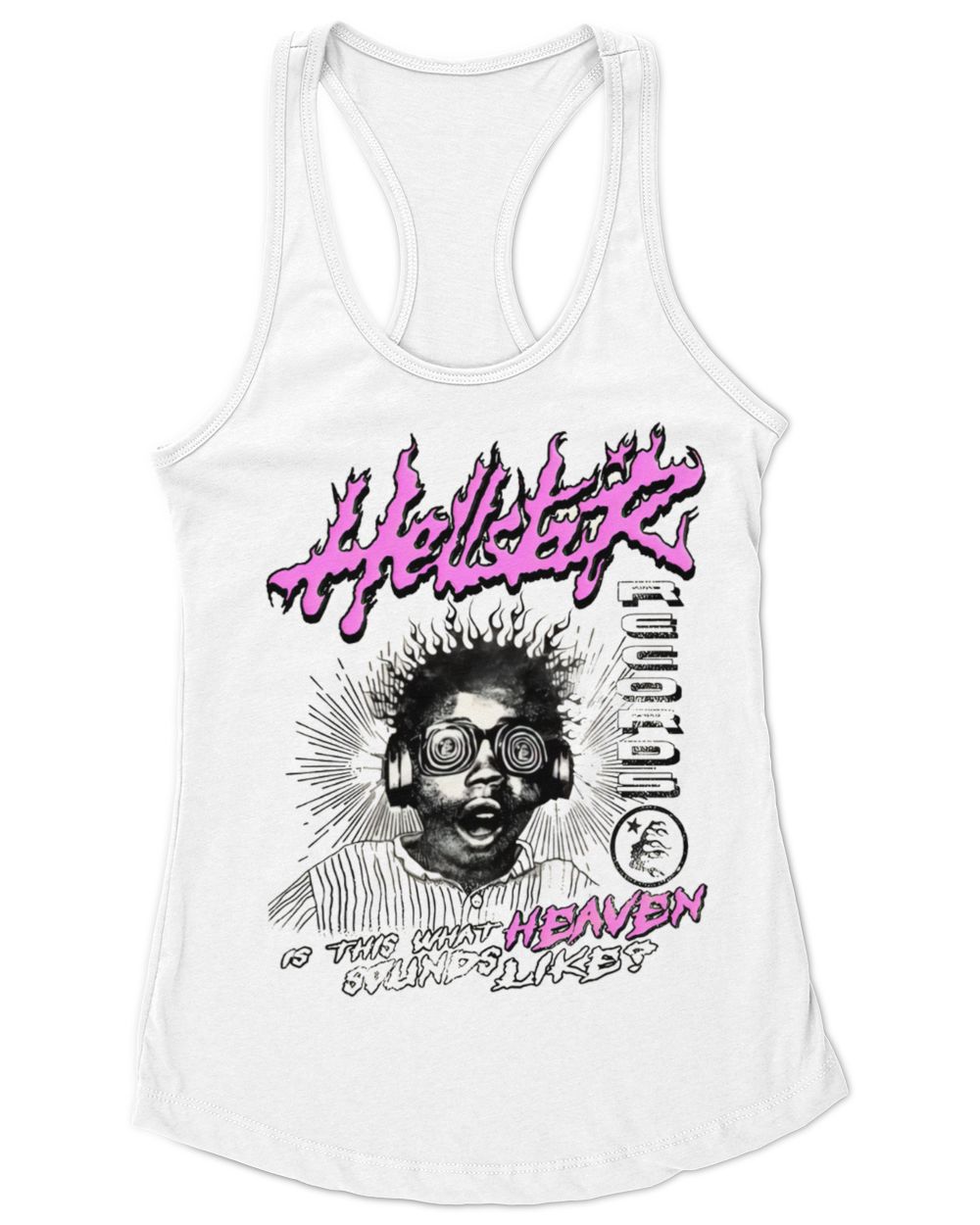 Hellstar Clothing Sounds Like Heaven Shirt Women's Ideal Racerback Tank white xs