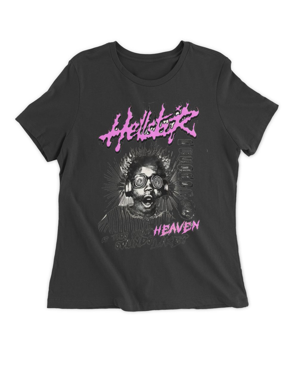 Hellstar Clothing Sounds Like Heaven Shirt Women's Premium Slim Fit Tee black s